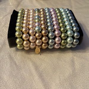 Kenneth Jay Lane Colorful Pearl Bracelets